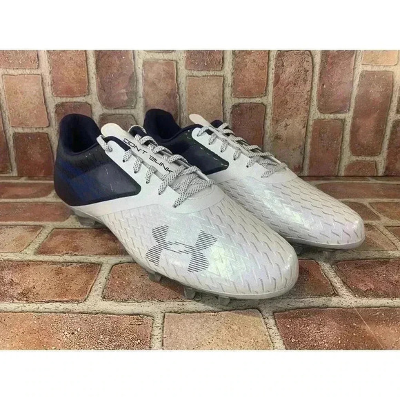 Under Armour Blur Lux MC Mens Sz 13.5 Football Cleats Navy/White 3023190-401 NEW main image 6